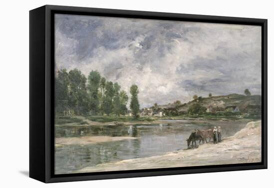 On the Loire, 1874-Charles Francois Daubigny-Framed Stretched Canvas