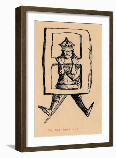 'On the look out',-John Leech-Framed Giclee Print