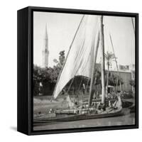 On the Mahmoudiyah Canal, Alexandria, Egypt, 20th Century-J Dearden Holmes-Framed Stretched Canvas