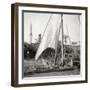 On the Mahmoudiyah Canal, Alexandria, Egypt, 20th Century-J Dearden Holmes-Framed Photographic Print