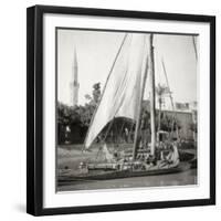 On the Mahmoudiyah Canal, Alexandria, Egypt, 20th Century-J Dearden Holmes-Framed Photographic Print