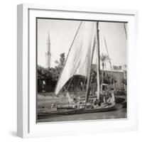 On the Mahmoudiyah Canal, Alexandria, Egypt, 20th Century-J Dearden Holmes-Framed Photographic Print