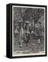 On the Mall in 1660-Richard Caton Woodville II-Framed Stretched Canvas