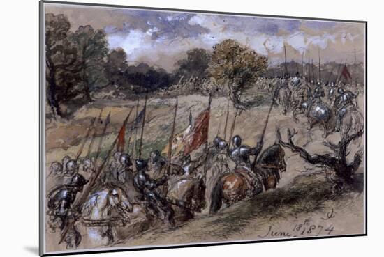 On the March, 1874-John Gilbert-Mounted Giclee Print