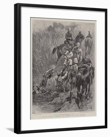 On the March in Rhodesia, an Accident at a Nasty Crossing-John Charlton-Framed Giclee Print