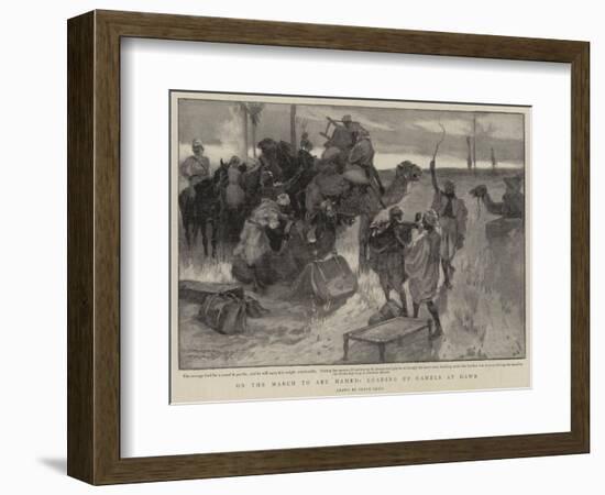 On the March to Abu Hamed, Loading Up Camels at Dawn-Frank Craig-Framed Giclee Print