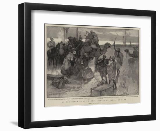 On the March to Abu Hamed, Loading Up Camels at Dawn-Frank Craig-Framed Giclee Print