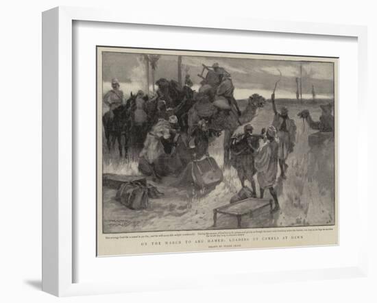 On the March to Abu Hamed, Loading Up Camels at Dawn-Frank Craig-Framed Giclee Print