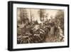 On the March to Cividale, 1917 (B/W Photo)-German photographer-Framed Giclee Print