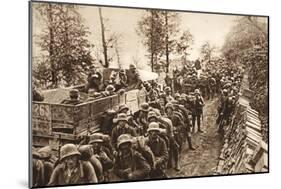 On the March to Cividale, 1917 (B/W Photo)-German photographer-Mounted Giclee Print