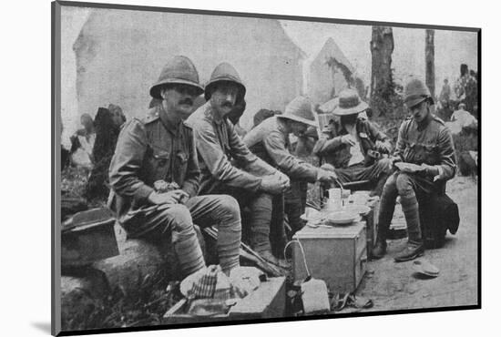 'On the March to Kumassi: A Halt for Dinner', 1902-Unknown-Mounted Photographic Print