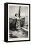 On the Mediterranean, 1882, Boat, Girl, Sea-null-Framed Stretched Canvas