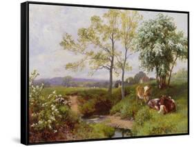 On the Minnow Stream, Dorking, Surrey-Charles Collins-Framed Stretched Canvas