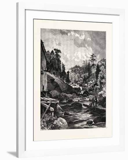 On the Missisquoi. Usa. Missisquoi River Is a Tributary of Lake Champlain-null-Framed Giclee Print