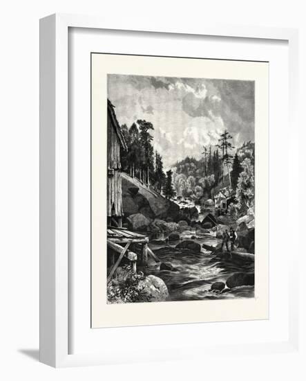 On the Missisquoi. Usa. Missisquoi River Is a Tributary of Lake Champlain-null-Framed Giclee Print