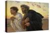 On the Morning of the Resurrection, the Disciples Peter and John on their Way to the Grave-Eugene Burnand-Stretched Canvas