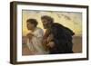 On the Morning of the Resurrection, the Disciples Peter and John on their Way to the Grave-Eugene Burnand-Framed Premium Giclee Print