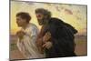 On the Morning of the Resurrection, the Disciples Peter and John on their Way to the Grave-Eugene Burnand-Mounted Premium Giclee Print