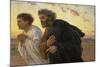 On the Morning of the Resurrection, the Disciples Peter and John on their Way to the Grave-Eugene Burnand-Mounted Giclee Print