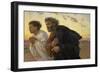 On the Morning of the Resurrection, the Disciples Peter and John on their Way to the Grave-Eugene Burnand-Framed Giclee Print