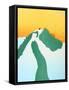 On The Mountain-Stephen Huneck-Framed Stretched Canvas