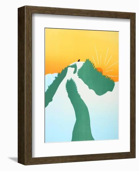 On The Mountain-Stephen Huneck-Framed Giclee Print