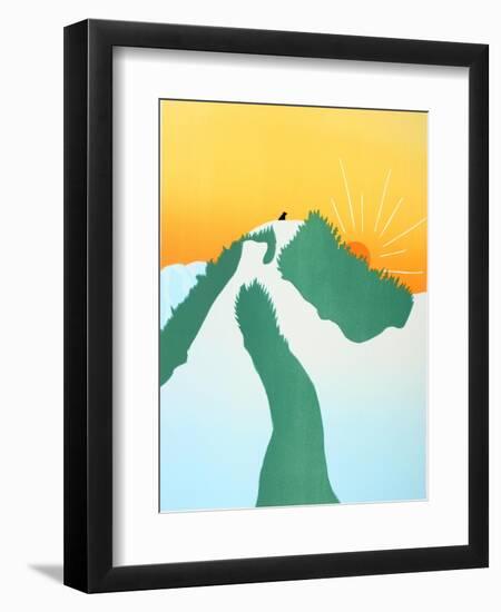 On The Mountain-Stephen Huneck-Framed Giclee Print