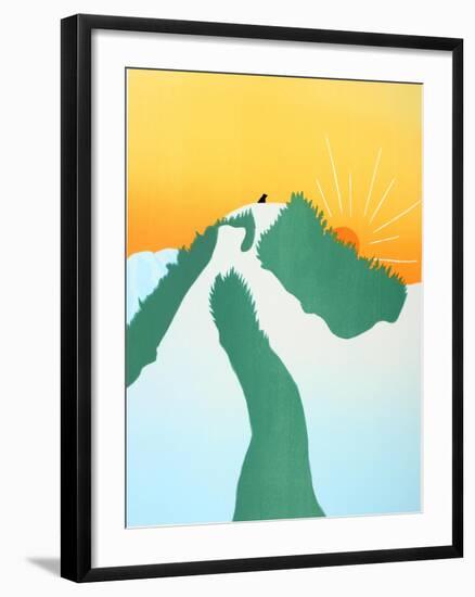 On The Mountain-Stephen Huneck-Framed Giclee Print