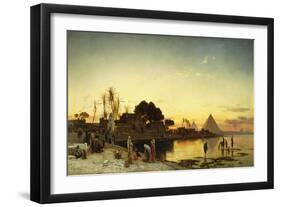 On the Nile, C.1875-Herman David Salomon Corrodi-Framed Giclee Print