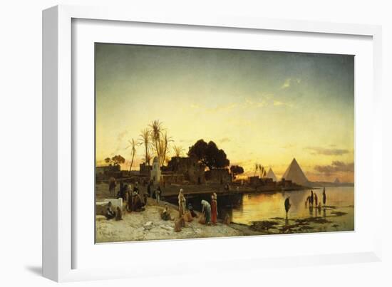 On the Nile, C.1875-Herman David Salomon Corrodi-Framed Giclee Print