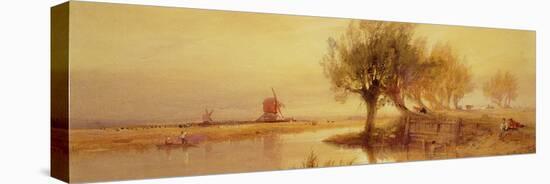 On the Norfolk Broads, Evening-Edward Duncan-Stretched Canvas