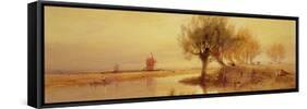 On the Norfolk Broads, Evening-Edward Duncan-Framed Stretched Canvas