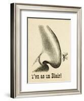 On the Nose! - a Mosquito Hits the Jackpot When Encountering a Fine Hooter-null-Framed Art Print