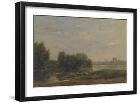 On the Oise, 1863-Charles Francois Daubigny-Framed Premium Giclee Print