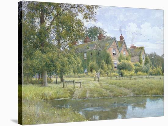 On the Ouse at Hemingford Grey, 1890-William Fraser Garden-Stretched Canvas