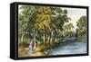 On the Owago-Currier & Ives-Framed Stretched Canvas