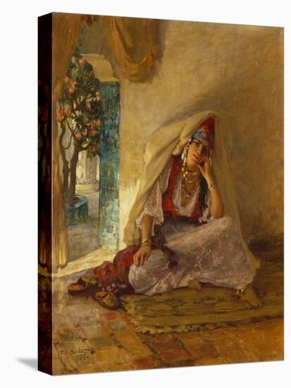 On the Patio-Frederick Arthur Bridgman-Stretched Canvas