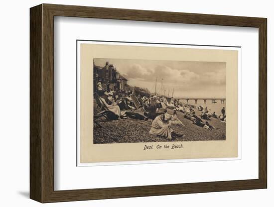 On the Pebbly Beach at Deal, Kent, Some Put Up Deckchairs, Others Put Up with the Pebbles-null-Framed Photographic Print