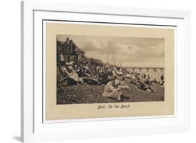 On the Pebbly Beach at Deal, Kent, Some Put Up Deckchairs, Others Put Up with the Pebbles-null-Framed Photographic Print