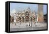 On the Piazza San Marco, Venice-Antonio Reyna Manescau-Framed Stretched Canvas