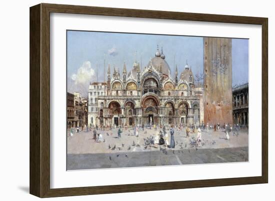 On the Piazza San Marco, Venice-Antonio Reyna Manescau-Framed Giclee Print