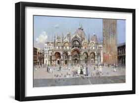 On the Piazza San Marco, Venice-Antonio Reyna Manescau-Framed Giclee Print