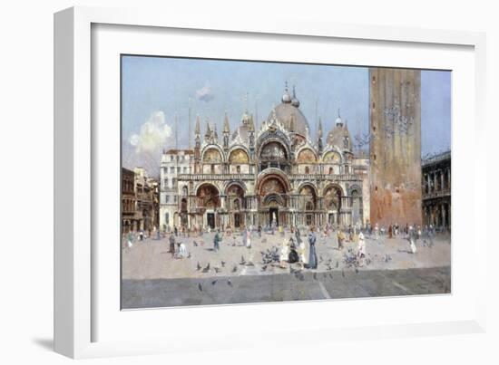 On the Piazza San Marco, Venice-Antonio Reyna Manescau-Framed Giclee Print