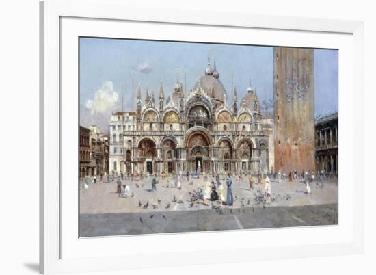 On the Piazza San Marco, Venice-Antonio Reyna Manescau-Framed Giclee Print