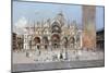 On the Piazza San Marco, Venice-Antonio Reyna Manescau-Mounted Premium Giclee Print