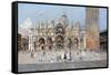 On the Piazza San Marco, Venice-Antonio Reyna Manescau-Framed Stretched Canvas