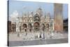 On the Piazza San Marco, Venice-Antonio Reyna Manescau-Stretched Canvas