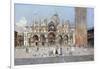 On the Piazza San Marco, Venice-Antonio Reyna Manescau-Framed Giclee Print