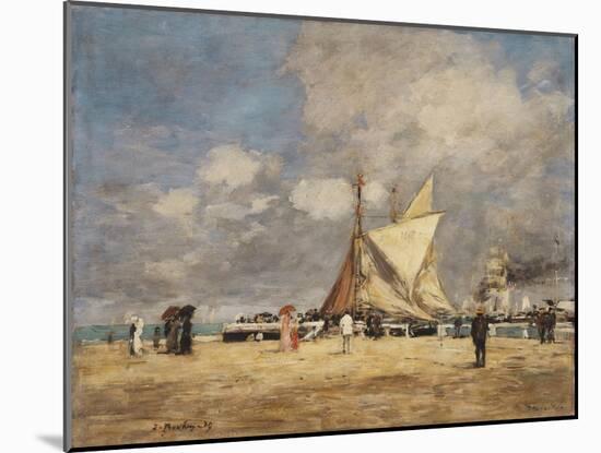 On the Pier, Deauville, 1889-Eugène Boudin-Mounted Giclee Print