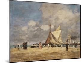 On the Pier, Deauville, 1889-Eugène Boudin-Mounted Giclee Print